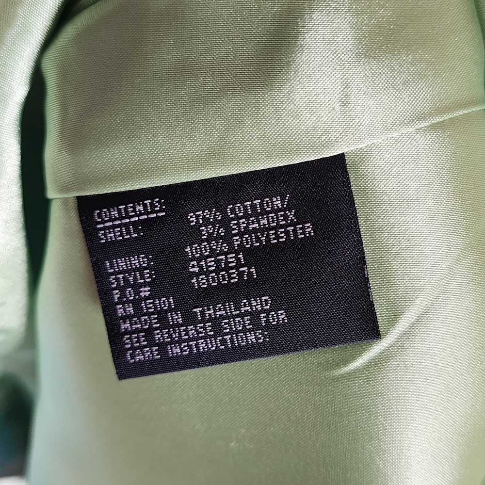 1 Madison Blue Green Floral Trench Coat - Picture 5 of 13